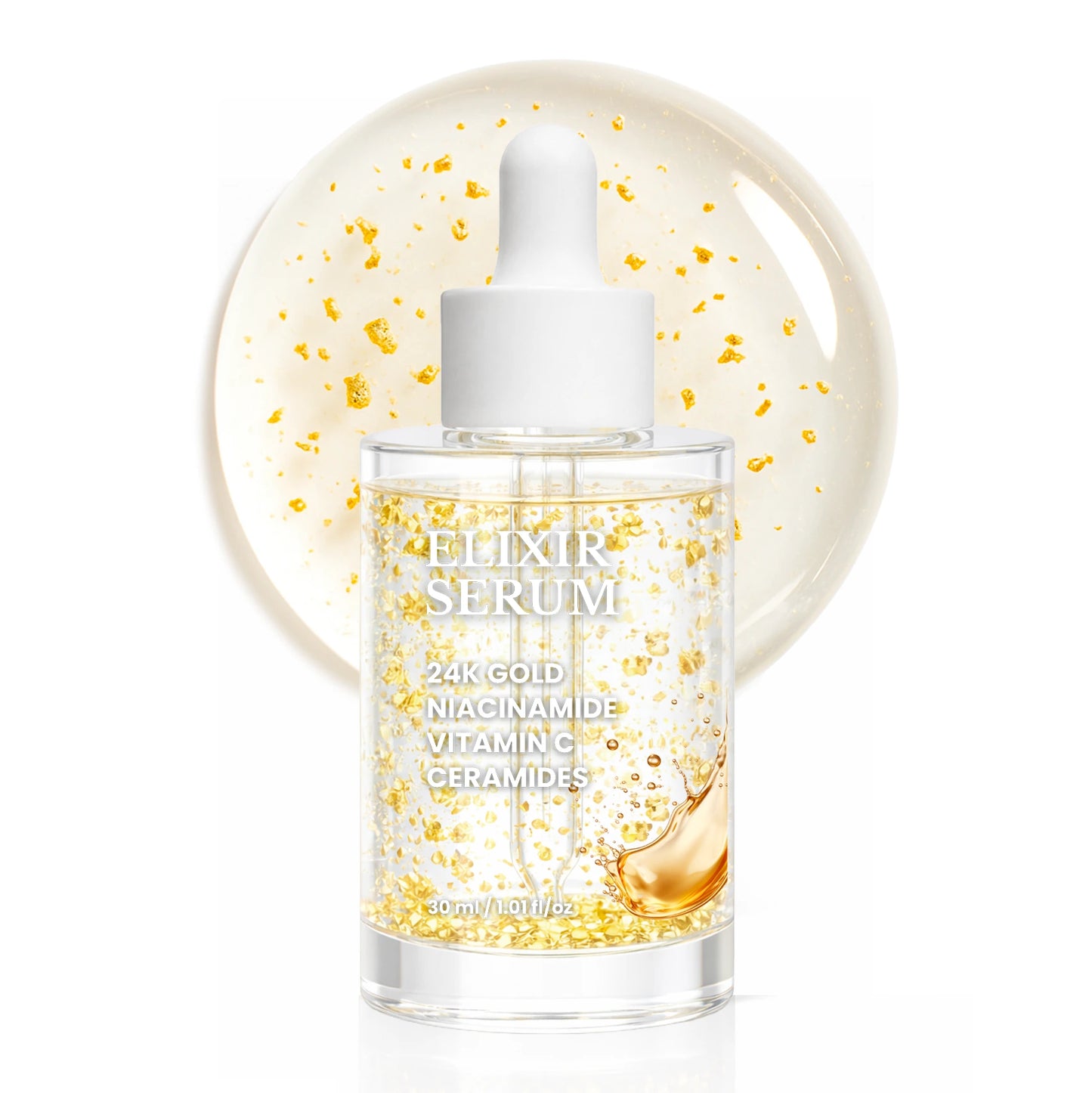 Elisir oro 24k - Radice di ginseng, niacinamide e vitamina C